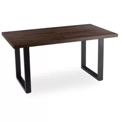 EDWIN Kihúzható asztal 160-260 cm Diófa/Fekete