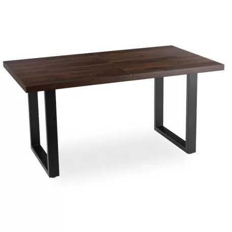 EDWIN Kihúzható asztal 160-260 cm Diófa/Fekete