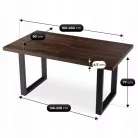 EDWIN Kihúzható asztal 160-260 cm Diófa/Fekete