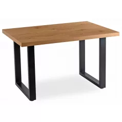 TOMAS Kihúzható asztal 130-230 cm Aranytölgy/Fekete