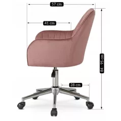 TOM Rózsaszín Bársony Forgószék