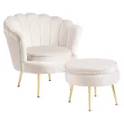 GRAND Fotel Lábtartóval, Krém Bársony