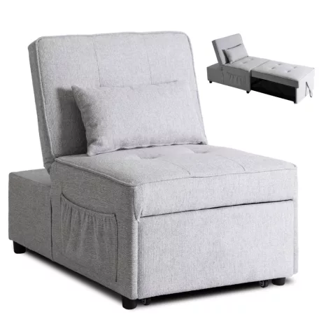 IBERIS 67 cm-es dönthető fotel alváshoz, szürke