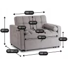 CORRA dönthető hálófotel szürke színben