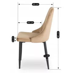 BARI bézs bársony szék