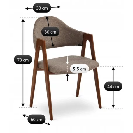 RUIZ Szék Bézs/Dió