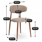 FLAVIO szék Dió/Bézs