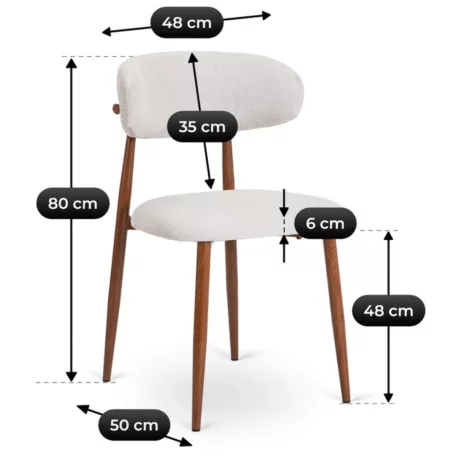 FLAVIO szék, dió/szürke