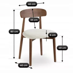 ALVIN Szék Dió/Bézs