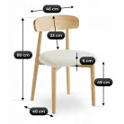 ALVIN Szék Tölgy/Bézs