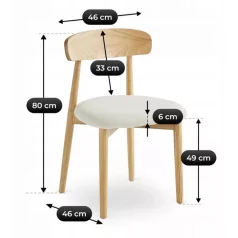 ALVIN Szék Tölgy/Bézs