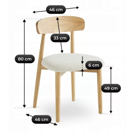 ALVIN Szék Tölgy/Bézs