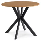 LAUREN asztal 80 cm Aranytölgy/Fekete