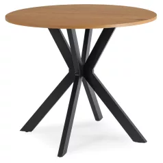 LAUREN asztal 80 cm Aranytölgy/Fekete