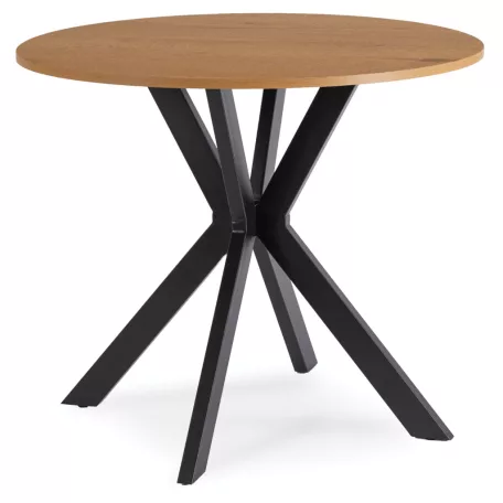 LAUREN asztal 80 cm Aranytölgy/Fekete