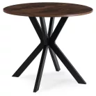 LAUREN asztal 80 cm rusztikus tölgy/fekete