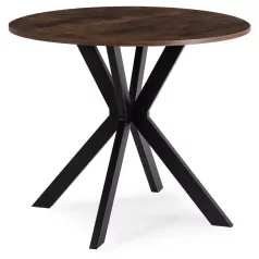 LAUREN asztal 80 cm rusztikus tölgy/fekete