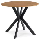 LAUREN asztal 90 cm Aranytölgy/Fekete