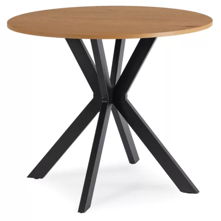 LAUREN asztal 90 cm Aranytölgy/Fekete