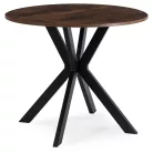 LAUREN asztal 90 cm rusztikus tölgy/fekete