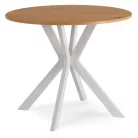 LAUREN asztal 90 cm tölgyfa/fehér