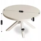 LINCOLN bézs/kasmír asztal