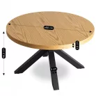 LINCOLN asztal, aranytölgy/fekete