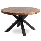 LINCOLN asztal rusztikus tölgy/fekete