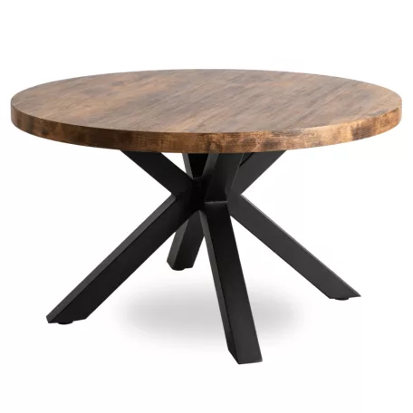 LINCOLN asztal rusztikus tölgy/fekete