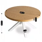 LINCOLN asztal, aranytölgy/fehér