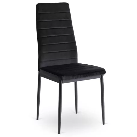 NARIS fekete bársony szék