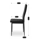 NARIS fekete bársony szék