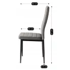 NARIS szürke bársony szék