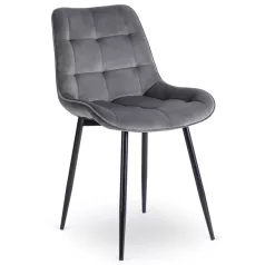 CHRIS szürke bársony szék