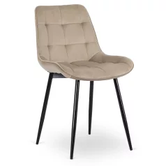 CHRIS bézs bársony szék