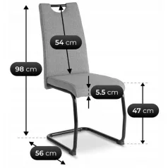 LOPEZ szék szürke/fekete