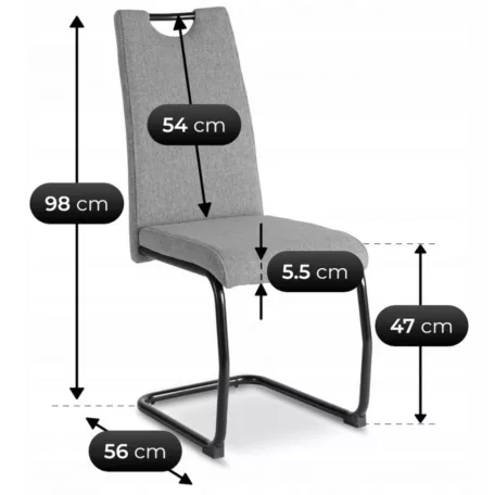 LOPEZ szék szürke/fekete