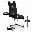 LOPEZ fekete bársony szék