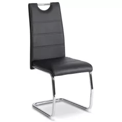 LOPEZ szék, fekete, műbőr