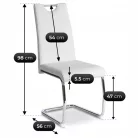 LOPEZ szék, fehér, műbőr
