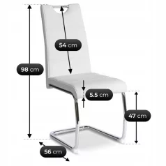 LOPEZ szék, fehér, műbőr