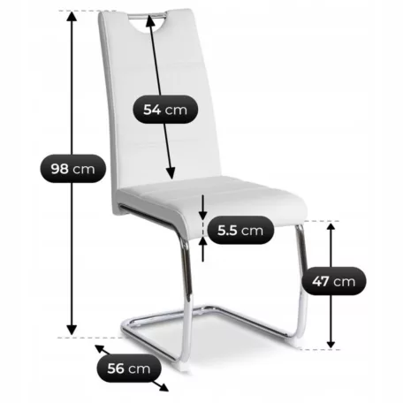 LOPEZ szék, fehér, műbőr