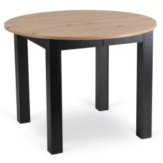 HARRY Kihúzható asztal 102-142 cm Artisan tölgy/fekete