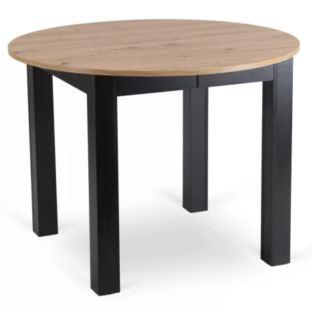 HARRY Kihúzható asztal 102-142 cm Artisan tölgy/fekete