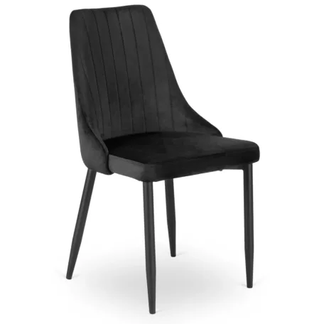 BARI fekete bársony szék