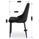 BARI fekete bársony szék