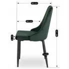 BARI zöld bársony szék