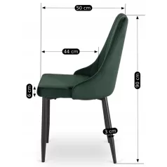 BARI zöld bársony szék