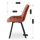 RICK Vörös Bársony Szék