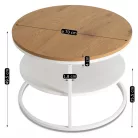 BEST tölgy/fehér asztal